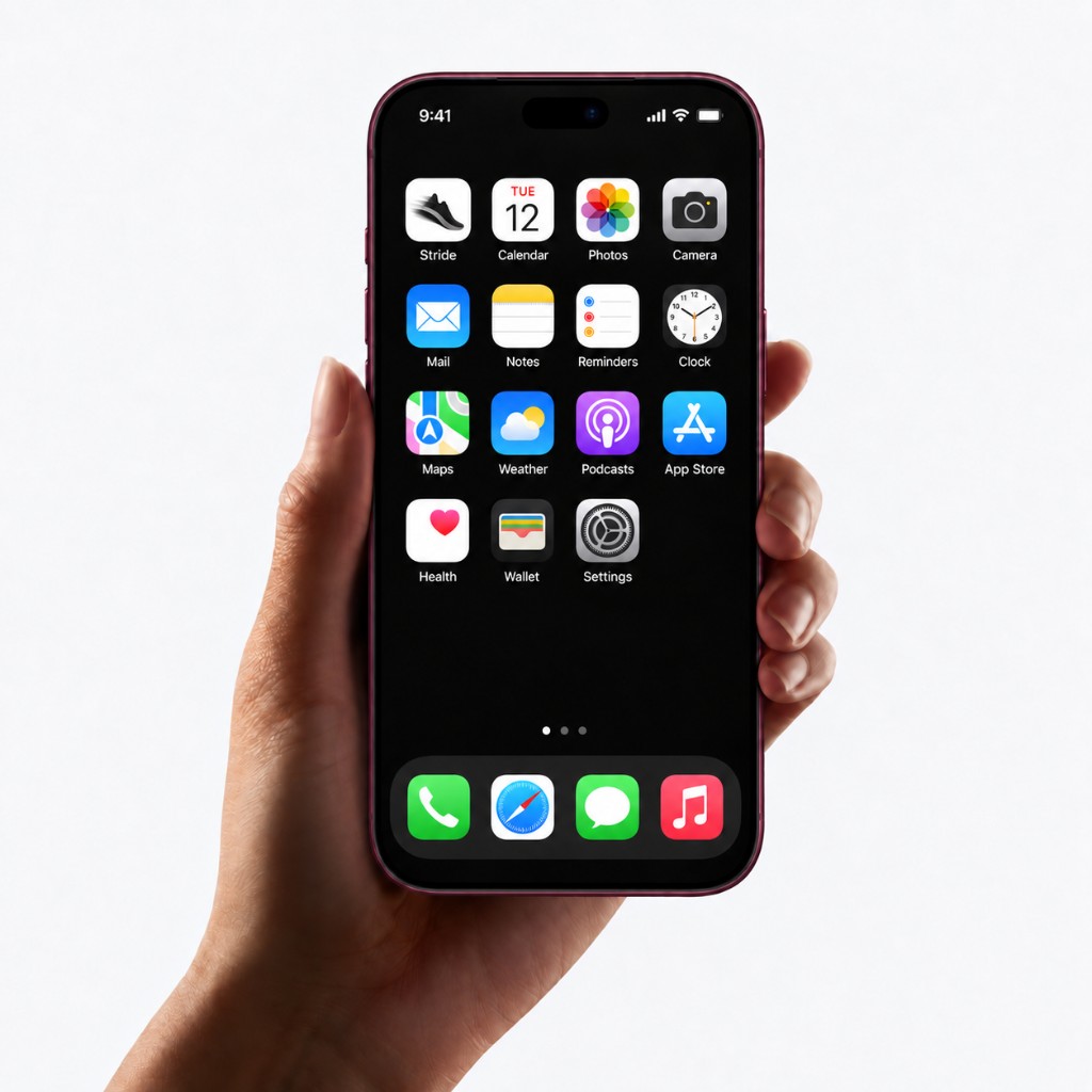 Stride on iPhone, held in hand